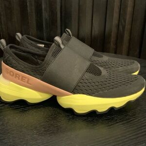 Sorel Black and Yellow Women's Sneakers